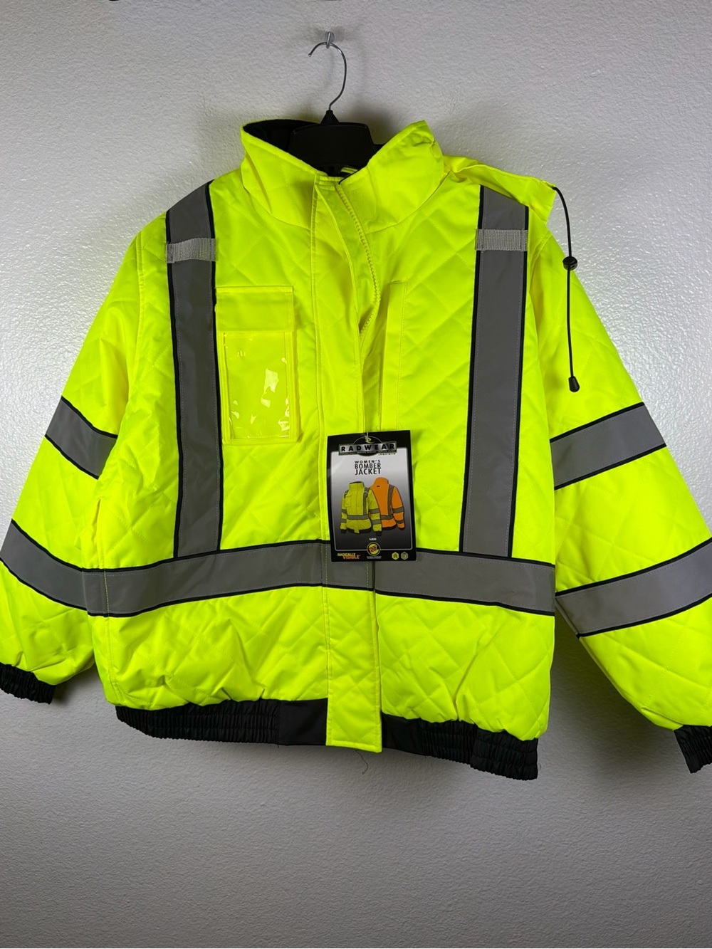 Radians Hi-Vis Yellow/Gray Reflective Bomber Jacket 3X-Large